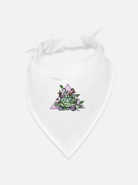 Druid | RPG | Magisch | Nerdy Stuff | Handmade | - Bandana Dreieckstuch - Weiß