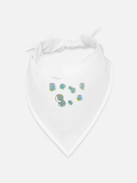 Seifenblasen - Bandana Dreieckstuch - Weiß