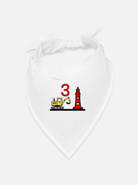Bagger - Bandana Dreieckstuch - Weiß