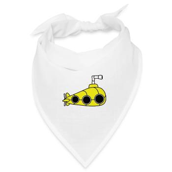 U-Boot Unterseeboot Tauchgang Tauchboot Kapitän - Bandana Dreieckstuch - Weiß - Vorne