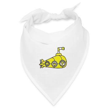 Lustige 3 U-Boot Crew Team Drei Freunde Matrosen - Bandana Dreieckstuch - Weiß - Vorne