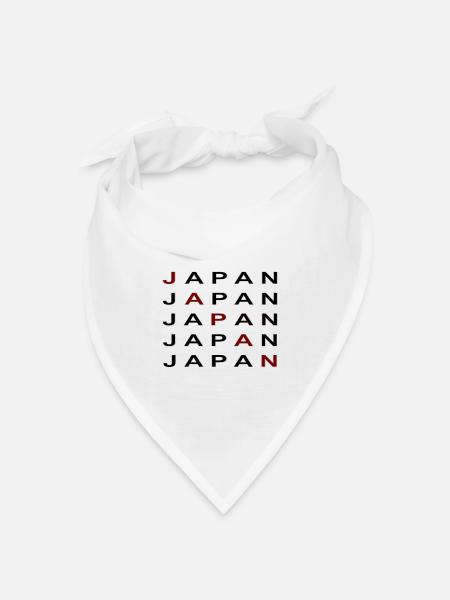 Japan2 - Bandana Dreieckstuch - Weiß