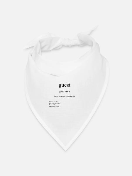 Guest | Gast Definition Dictionary - Bandana Dreieckstuch - Weiß