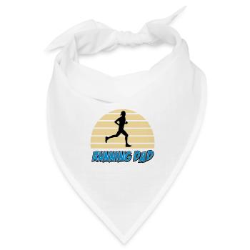 Laufender Vater - Bandana Dreieckstuch - Weiß - Vorne