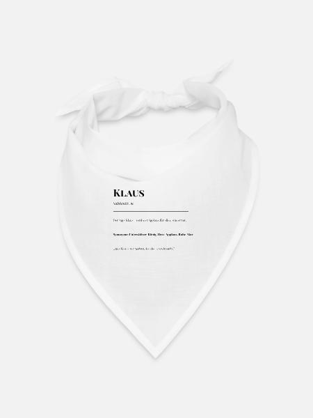 Klaus - Bandana Dreieckstuch - Weiß