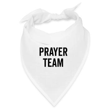 Gebetsteam - Bandana Dreieckstuch - Weiß - Vorne