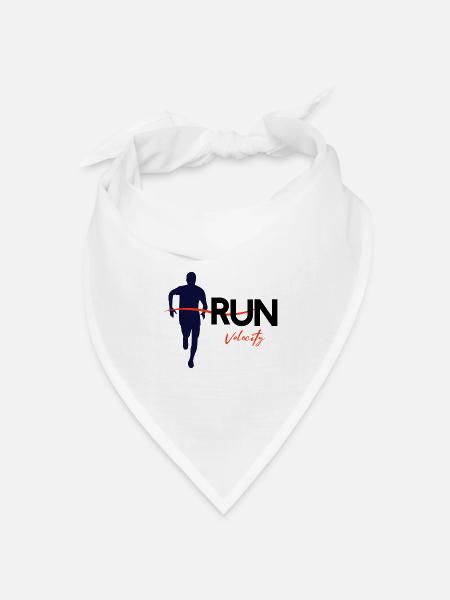 Run - Bandana Dreieckstuch - Weiß