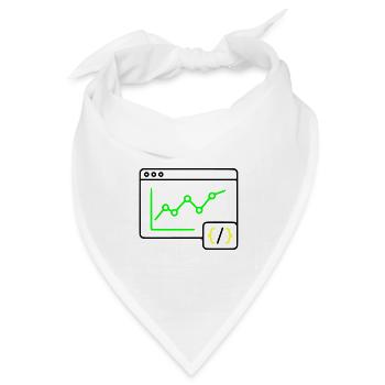 Web Analyse Chart Coding Browser Vektor - Bandana Dreieckstuch - Weiß - Vorne