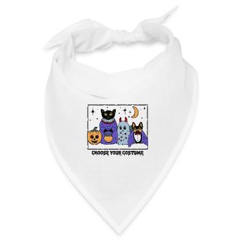 Niedliche Halloween Kostümparty  - Bandana Dreieckstuch - Weiß - Vorne