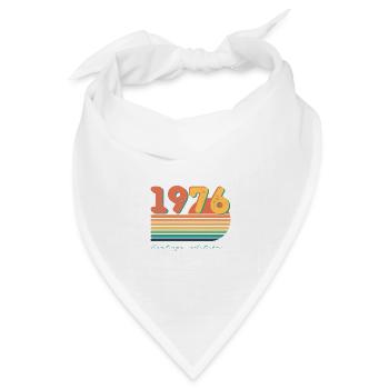 1976 Vintage-Edition – Retro-Streifen - Bandana Dreieckstuch - Weiß - Vorne
