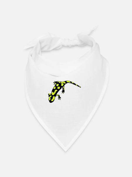 Feuersalamander (ital.) - Bandana Dreieckstuch - Weiß