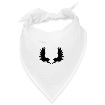 Flügel - Bandana Dreieckstuch - Weiß - Vorne
