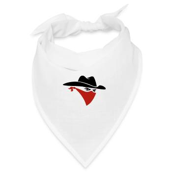 Cowboy - Bandana Dreieckstuch - Weiß - Vorne