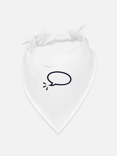 Sprechblase / speach bubble (1c) - Bandana Dreieckstuch - Weiß