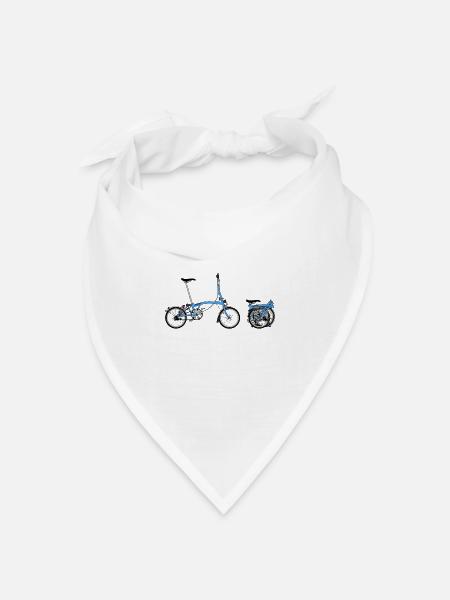 Brompton-Fahrrad - Bandana Dreieckstuch - Weiß