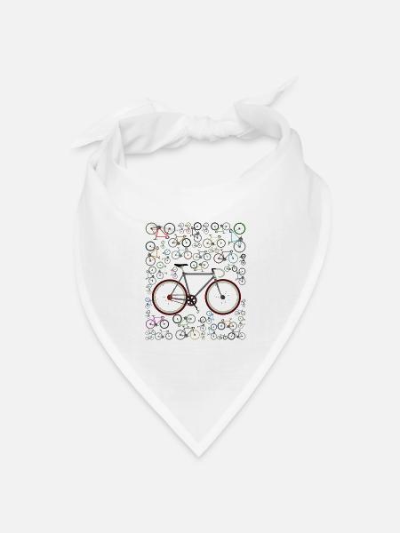Liebe Fixie Rennrad - Bandana Dreieckstuch - Weiß