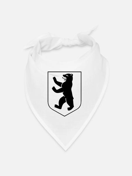 Berliner Bär - Berliner Wappen - Bandana Dreieckstuch - Weiß