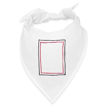 Rahmen Bilderrahmen - Bandana Dreieckstuch - Weiß - Vorne