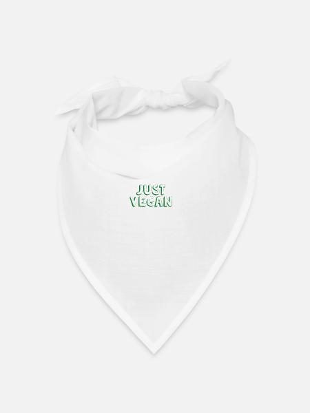 JUST VEGAN, nur vegan ! - Bandana Dreieckstuch - Weiß