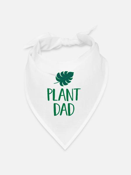 Plant Dad - Bandana Dreieckstuch - Weiß
