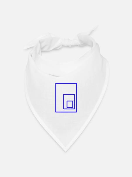 Rechtecke - Bandana Dreieckstuch - Weiß