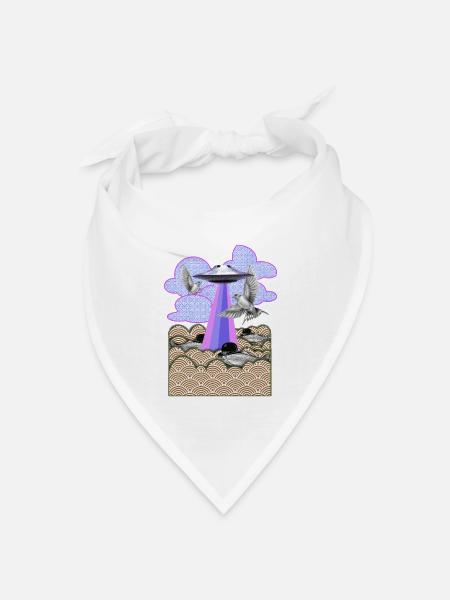 Flamingo - Bandana Dreieckstuch - Weiß
