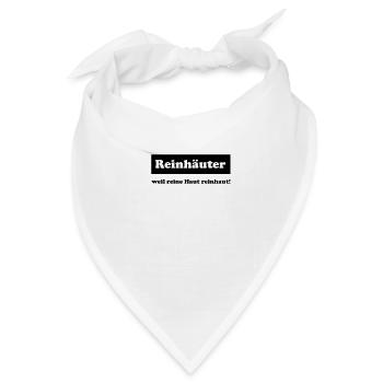 Reinhäuter, weil reine Haut reinhaut! - Bandana Dreieckstuch - Weiß - Vorne