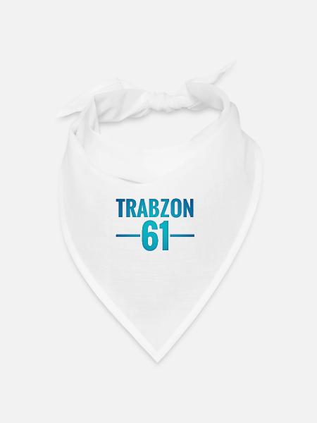 Trabzon 61 Logo - Bandana Dreieckstuch - Weiß