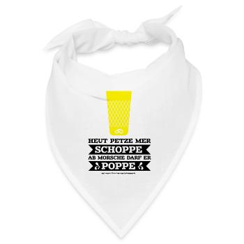 JGA hessisch Frankfurt Apfelwein Crew - Bandana Dreieckstuch - Weiß - Vorne