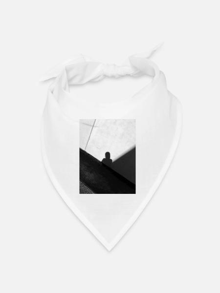 Abstraktes Foto - Bandana Dreieckstuch - Weiß