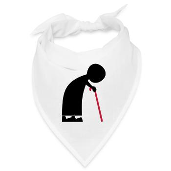 Rentner Humor, Alt aber stilvoll - Bandana Dreieckstuch - Weiß - Vorne