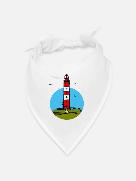 Leuchtturm Amrum Design - Bandana Dreieckstuch - Weiß