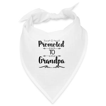 Zum Opa befördert - Bandana Dreieckstuch - Weiß - Vorne