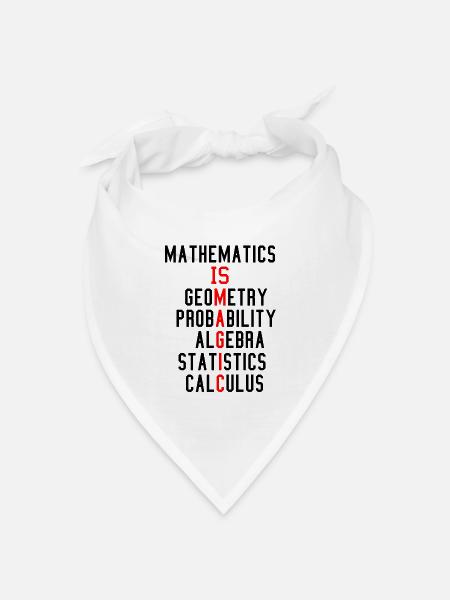 Mathematik ist wie Magie - Bandana Dreieckstuch - Weiß