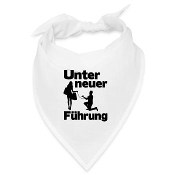 Junggesellenabschied Lustig Unter neuer Führung - Bandana Dreieckstuch - Weiß - Vorne
