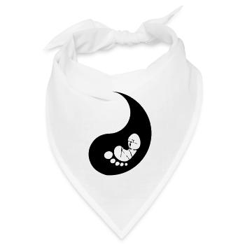 Baby Hälfte Yin - Bandana Dreieckstuch - Weiß - Vorne