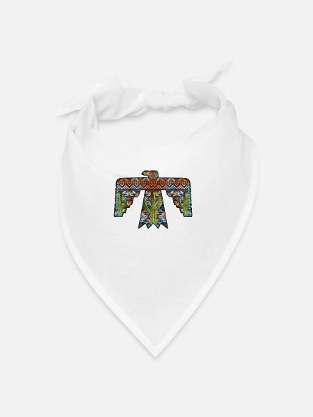 Aztekischer freier Vogel - Bandana Dreieckstuch - Weiß