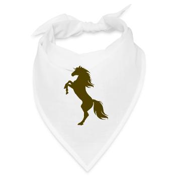 Pferd - Bandana Dreieckstuch - Weiß - Vorne