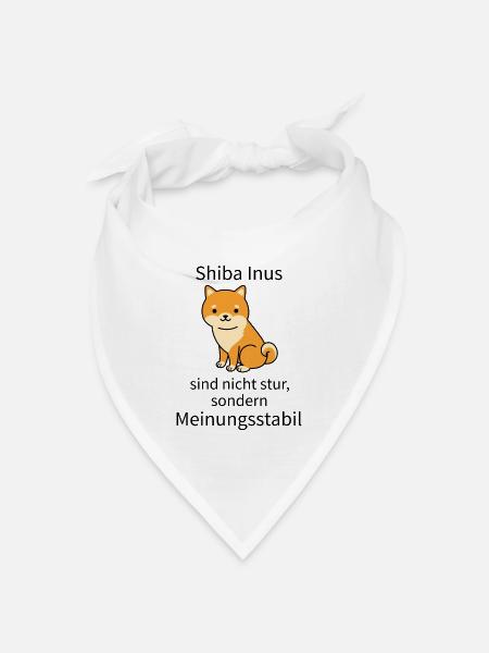 Shiba Inu Hund Hundeliebhaber - Bandana Dreieckstuch - Weiß