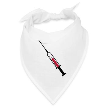 Spritze als Vektor - Bandana Dreieckstuch - Weiß - Vorne