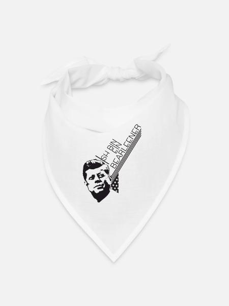 Ich bin ein BERLINER! JFK - Bandana Dreieckstuch - Weiß