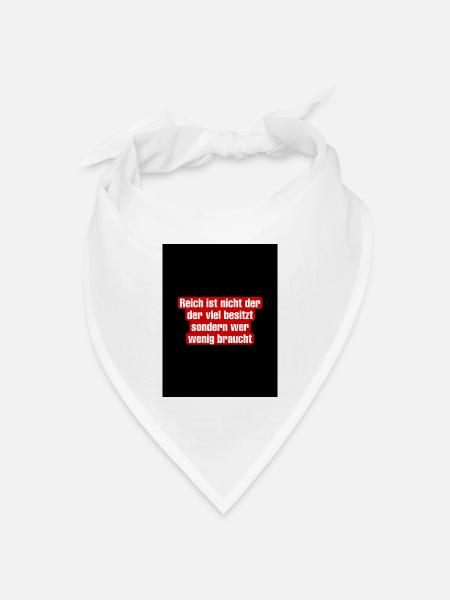 Zitat - Bandana Dreieckstuch - Weiß