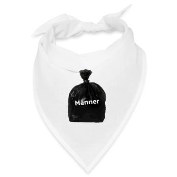 Girlboss Männer sind Müll - Bandana Dreieckstuch - Weiß - Vorne