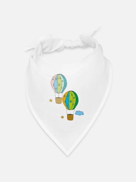 heissluftballon 2fach - Bandana Dreieckstuch - Weiß