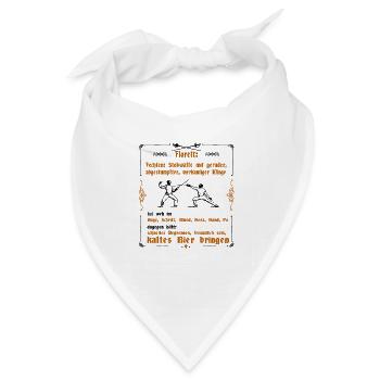 Fechten - Florett Duell Sportfechten Geschenk - Bandana Dreieckstuch - Weiß - Vorne