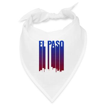 El Paso Skyline Gradient - Bandana Dreieckstuch - Weiß - Vorne