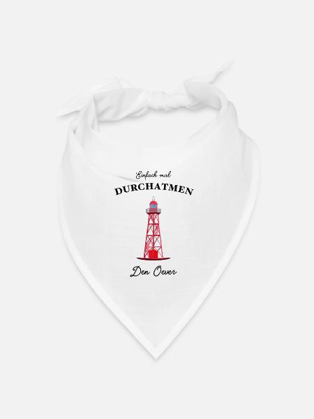 Leuchtturm Den Oever, Niederlande - Bandana Dreieckstuch - Weiß
