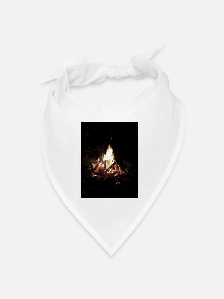 Abendfeuer - Bandana Dreieckstuch - Weiß