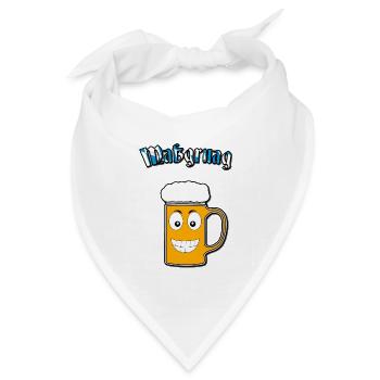 Massgruag/Bierkrug/Maßkrug V2 - Bandana Dreieckstuch - Weiß - Vorne
