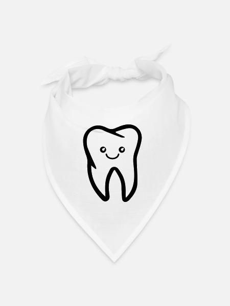zahn smile - Bandana Dreieckstuch - Weiß